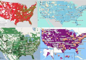 T Mobile Coverage Map Minnesota Verizon Vs Sprint Coverage Map World Map with Country Names