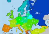 Temperature Map Europe Average Annual Temperature Of European Countries