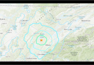 Ten Mile Tennessee Map Did You Feel It Earthquakes Hit East Tennessee Minutes Apart