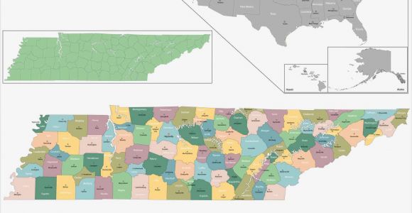 Tennessee and Surrounding States Map Old Historical City County and State Maps Of Tennessee