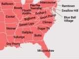 Tennessee Dry Counties Map the Complete List Of Lewd sounding town Names In America Estately Blog