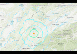 Tennessee Fault Line Map Did You Feel It Earthquakes Hit East Tennessee Minutes Apart