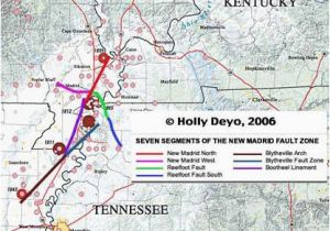 Tennessee Fault Line Map New Madrid Earthquake Seismic Zone Maps P3