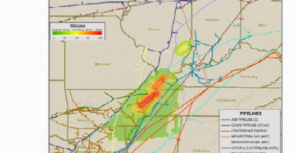 Tennessee Fault Line Map New Madrid Earthquake Seismic Zone Maps P3