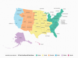 Tennessee Map with Time Zones Us Time Zone Map