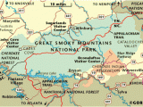 Tennessee Mountain Ranges Map the Great Smoky Mountains National Park In Nc Tn Blue Ridge