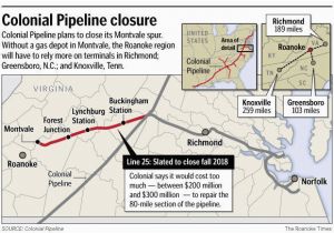 Tennessee Pipeline Map Gasoline Pipe Tagged for Closure Sending Tankers Chasing for