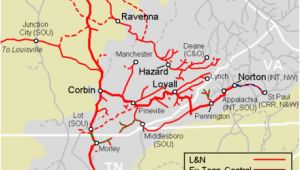 Tennessee Railroad Map L N Louisville Nashville Appalachian Railroad Modeling