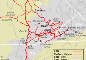 Tennessee Railroad Map L N Louisville Nashville Appalachian Railroad Modeling