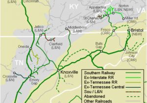 Tennessee Railroad Map sou southern Railway Appalachian Railroad Modeling