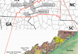 Tennessee River On A Map Locations Of the Pigeon River Basin and Coweeta River Basin A