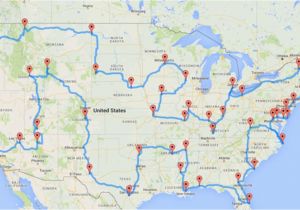 Tennessee State Road Map This Map Shows the Ultimate U S Road Trip Mental Floss
