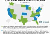 Tennessee Tax Map States where Amazon Collects Sales Tax Map Institute for Local