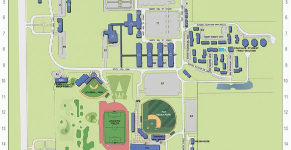 Tennessee Tech University Campus Map the University Of Memphis Main Campus Map Campus Maps the