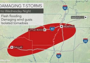 Tennessee tornado Map Severe Storms to Threaten Texas to Tennessee Into Wednesday Night