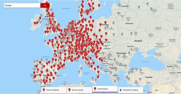 Tesla Supercharger Map Europe Tesla V Roku 2019 Pokryje Naba Jaa Kami Supercharger Celao