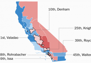 Texas 25th Congressional District Map Seven Republican Districts In California Favored Clinton Can