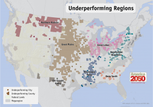 Texas 4 Regions Map Our Maps America 2050