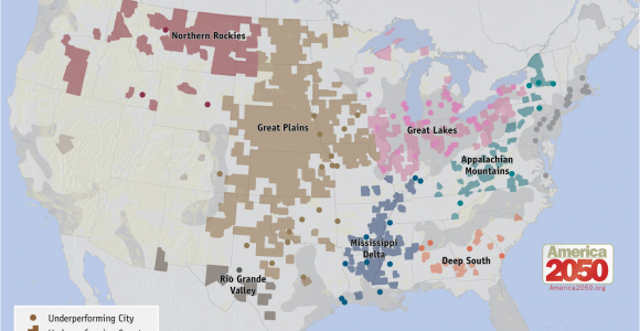 Texas 4 Regions Map Our Maps America 2050