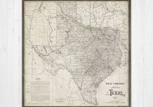 Texas and Louisiana Map Map Of Texas Texas Canvas Map Texas State Map Antique Texas Map