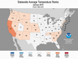 Texas Average Temperature Map National Climate Report January 2019 State Of the Climate