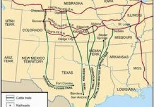 Texas Cattle Trails Map 35 Best Cattle Drives Images Cattle Drive American Frontier City