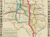Texas Cattle Trails Map Cattle Trails Of the Old West Map Reproduction Lonesome Dove Cattle
