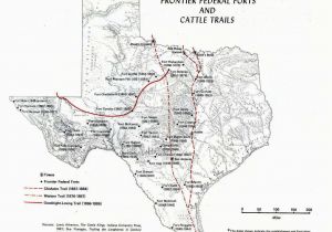 Texas Cattle Trails Map Maps