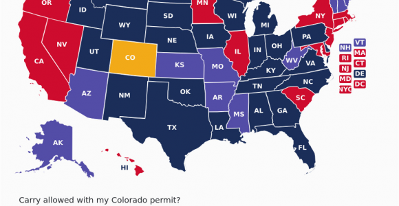 Texas Ccw Reciprocity Map Concealed Carry is Legal In Colorado for Residents with A Colorado