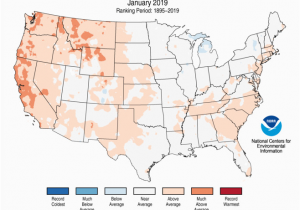 Texas Current Temperature Map National Climate Report January 2019 State Of the Climate