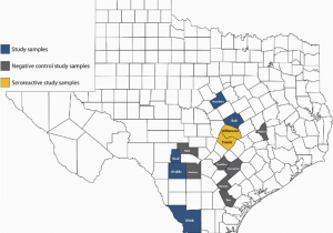 Texas Deer Population Map Texas Map Showing 14 Counties In which White Tailed Deer Wtd Were