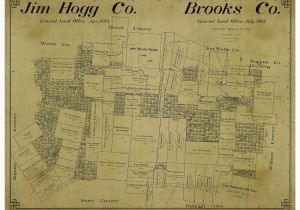 Texas General Land Office Maps Jim Hogg Brooks Counties Texas 1912 1913 Old Wall Map Etsy