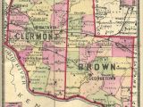 Texas Ghost towns Map Brown Clermont County 1888 Ohio Map with some Ghost towns