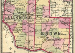 Texas Ghost towns Map Brown Clermont County 1888 Ohio Map with some Ghost towns