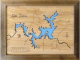 Texas Highland Lakes Map Texas Lake Map Etsy