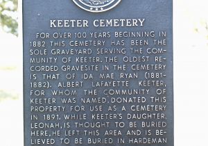 Texas Historical Markers Map Texas Historical Marker for Keeter Cemetary