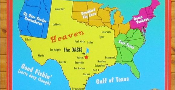 Texas In Map Of Usa A Texan S Map Of the United States Texas