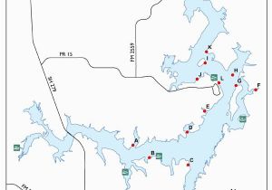 Texas Lake Finder Map Fish attractors In Lake Brownwood