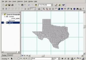 Texas Latitude and Longitude Map Exercise 3 Map Projectioins In Arcmap and Arctoolbox