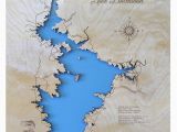 Texas Map with Lakes Lake Buchanan Texas Wood Laser Cut Map Lake Buchanan Texas