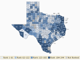 Texas Medical Center Map Texas Rankings Data County Health Rankings Roadmaps