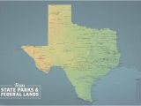 Texas National Wildlife Refuges Map Texas State Parks Bundeslander Karte 24 X 36 Poster Etsy