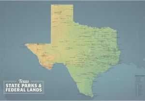 Texas National Wildlife Refuges Map Texas State Parks Bundeslander Karte 24 X 36 Poster Etsy