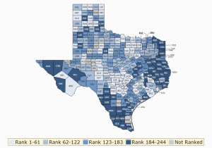 Texas Not Texas Map Texas Rankings Data County Health Rankings Roadmaps