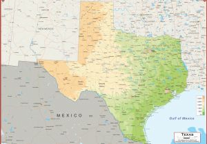 Texas Physical Features Map Geographical Maps Of Texas Sitedesignco Net