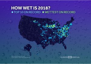 Texas Rainfall totals Map 2018 S Precipitation Records On One Map Climate Central