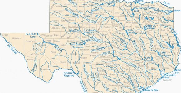Texas Rivers and Streams Map Map Of Colorado River System Map Of Texas Lakes Streams and Rivers