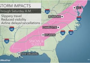 Texas Snowfall Map Snowstorm Cold Rain and Severe Weather Threaten southeastern Us