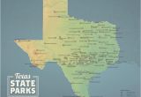 Texas State District Map Texas State Parks Map 11×14 Print Etsy