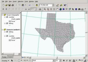 Texas State Plane Coordinate System Map Exercise 3 Map Projectioins In Arcmap and Arctoolbox